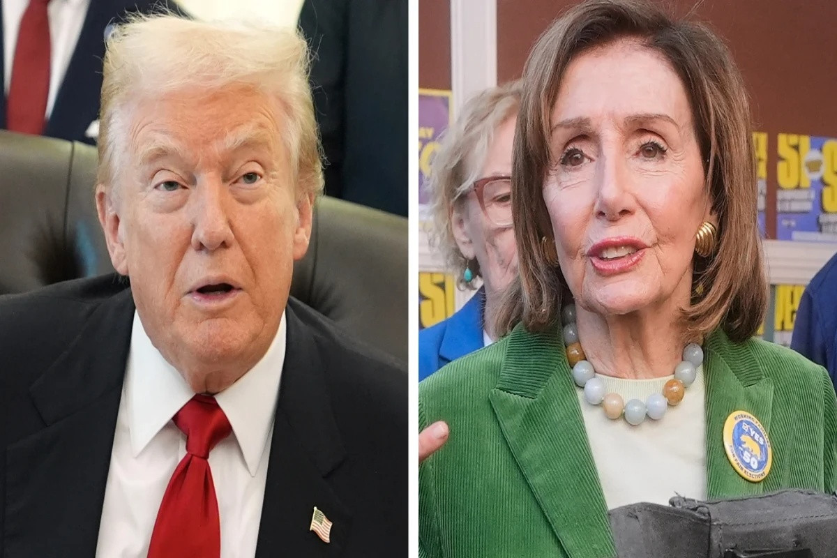 US President Donald Trump, former Speaker of the US House of Representatives Nancy Pelosi
