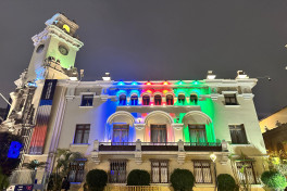 Municipal building in Peru’s capital illuminated in colors of Azerbaijani flag