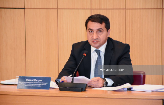 Hikmat Hajiyev, Assistant of the President of the Republic of Azerbaijan, Head of Foreign Policy Affairs Department of the Presidential Administration and Dr.Günter Sautter, Foreign/Security Policy Advisor to Federal Chancellor