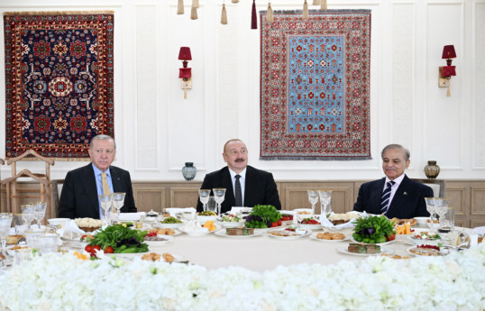 President of the Republic of Türkiye, Recep Tayyip Erdoğan, President of the Republic of Azerbaijan, Ilham Aliyev, Prime Minister of the Islamic Republic of Pakistan, Muhammad Shehbaz Sharif