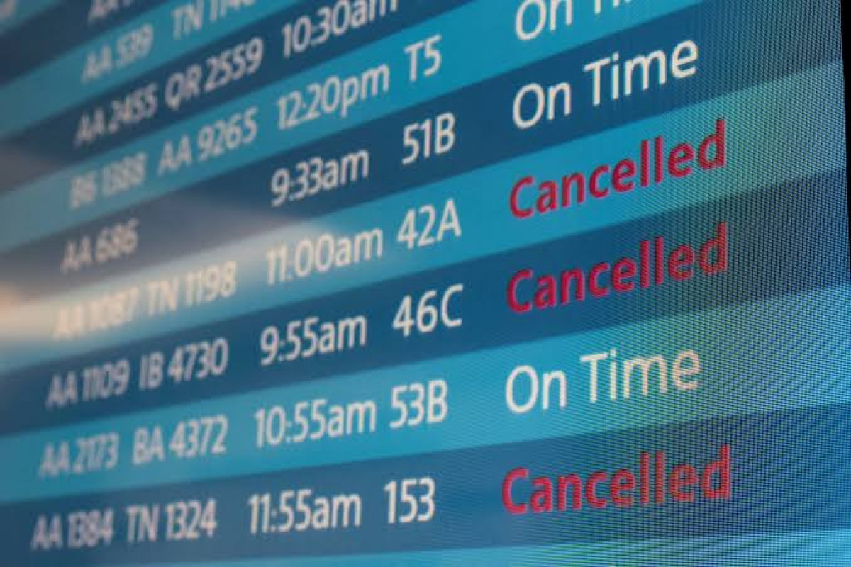 Number of delayed and canceled flights in the United States exceeds 5,000