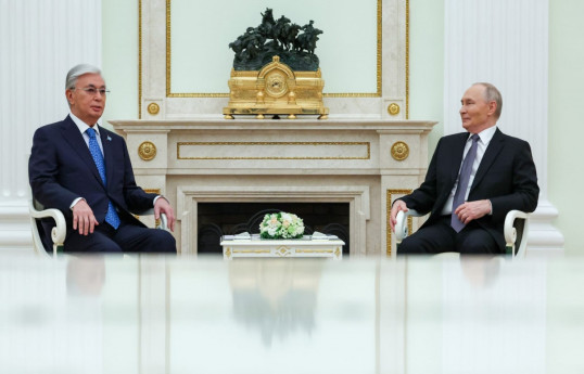 President of Kazakhstan Kassym-Jomart Tokayev  and Russian President Vladimir Putin