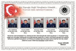 Turkish Ministry of National Defense revealed names of Turkish servicemen killed in plane crash