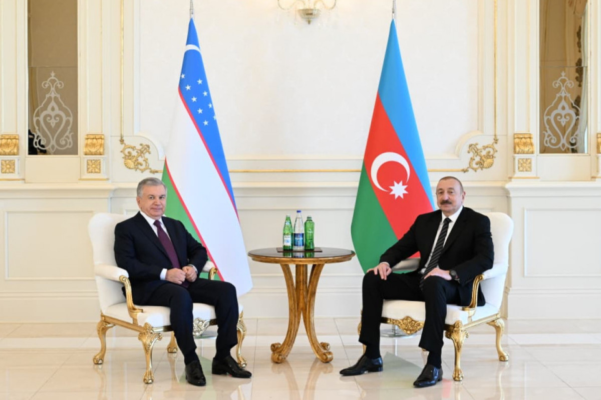 President of Uzbekistan, Shavkat Miromonovich Mirziyoyev and Ilham Aliyev, President of the Republic of Azerbaijan