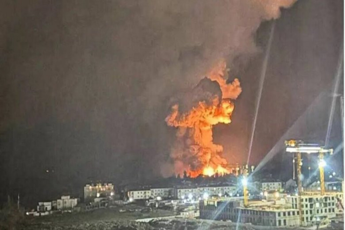 Major Russian oil terminal in Novorossiysk on fire following reported Ukrainian drone strikes