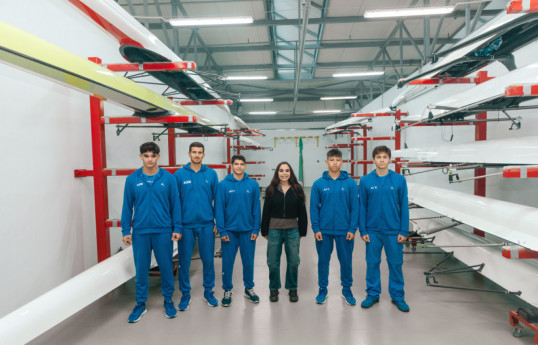 Leyla Aliyeva met with athletes at rowing base in Mingachevir
