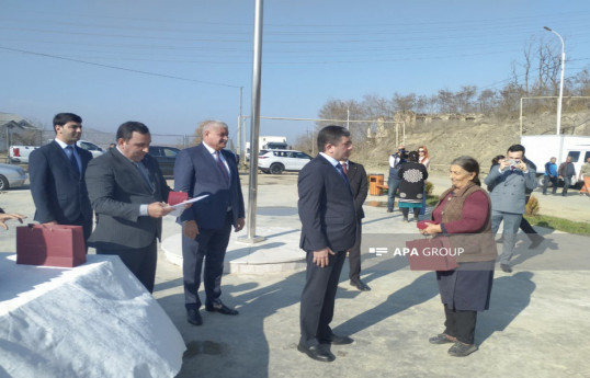 Azerbaijan resettles 19 more families in Shushakend village of Khojaly district, families receive house keys -PHOTO -UPDATED 