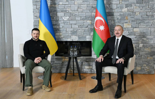 Ukrainian President Volodymyr Zelenskyy, and President of the Republic of Azerbaijan Ilham Aliyev