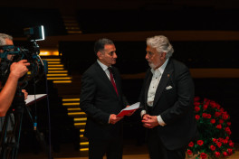 Legendary tenor Plácido Domingo performs at Heydar Aliyev Center