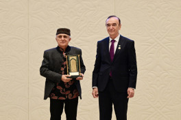 President Ilham Aliyev attended the presentation ceremony of the "Heritage of the Future" International Award in Tashkent