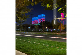 A projection of the Azerbaijani flag has been displayed on buildings in the streets of Tashkent-PHOTO 