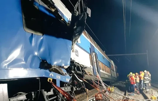 42 injured in collision between two trains in the Czech Republic