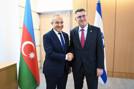 Minister of Economу of the Republic of Azerbaijan, Mikayil Jabbarov, and Israeli Foreign Minister Gideon Sa'ar