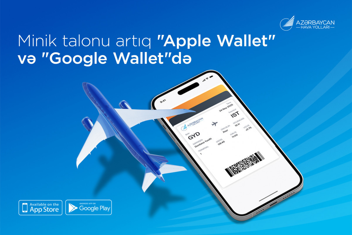 AZAL makes travel more convenient: Boarding passes can now be stored in Apple Wallet and Google Wallet