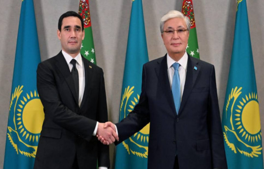 President of Turkmenistan Sardar Berdimuhamedov, President of Kazakhstan Kassym-Jomart Tokayev