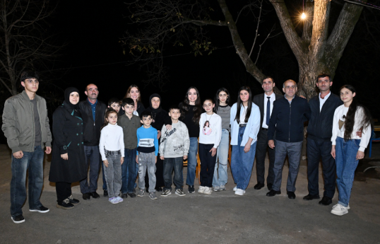 Leyla Aliyeva and Arzu Aliyeva visit family of National Hero Panjali Teymurov in Astara