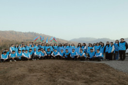 Leyla Aliyeva, Arzu Aliyeva, and Alena Aliyeva participate in ecological actions in Lankaran