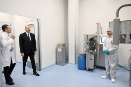 President Ilham Aliyev attended inauguration of pharmaceutical production facility