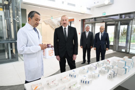 President Ilham Aliyev attended inauguration of pharmaceutical production facility