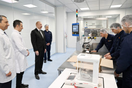President Ilham Aliyev attended inauguration of pharmaceutical production facility