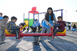 Vice-President of Heydar Aliyev Foundation Leyla Aliyeva attends inauguration of new park in Garadagh