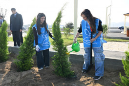 Vice-President of Heydar Aliyev Foundation Leyla Aliyeva attends inauguration of new park in Garadagh