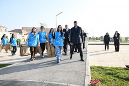 Vice-President of Heydar Aliyev Foundation Leyla Aliyeva attends inauguration of new park in Garadagh