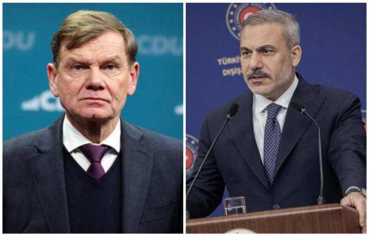 German Foreign Minister Johann Wadephul and Turkish Foreign Minister Hakan Fidan