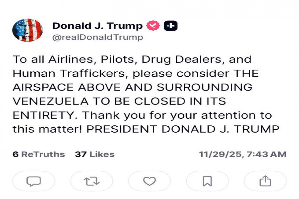 Trump appeals to airlines regarding Venezuela