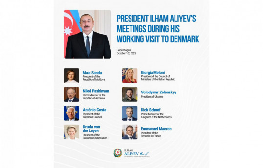 President Ilham Aliyev shares post on working visit to Denmark