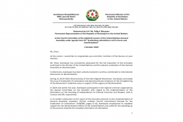 Tofig Musayev addresses Special Political and Decolonization Committee of UN General Assembly