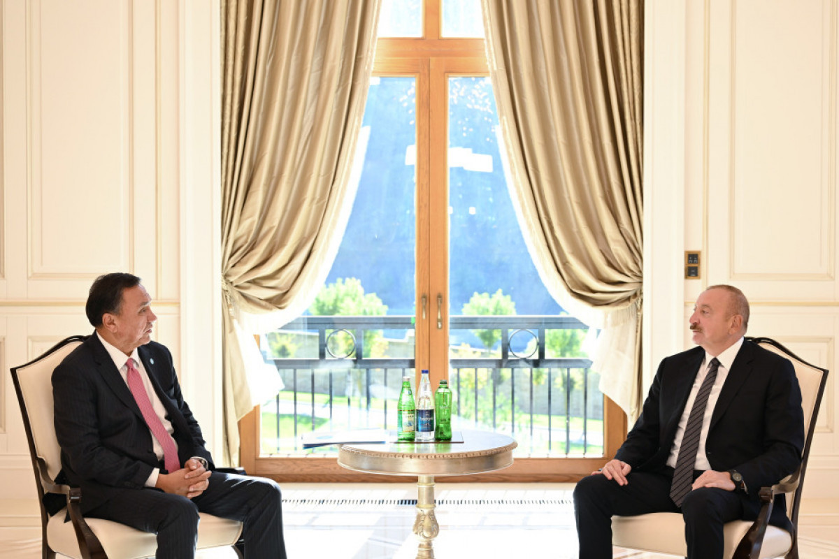 Secretary-General of the Organization of Turkic States (OTS), Kubanychbek Omuraliev and President of the Republic of Azerbaijan, Ilham Aliyev