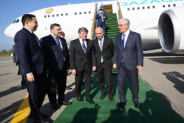 President of Kazakhstan Kassym-Jomart Tokayev arrives in Azerbaijan