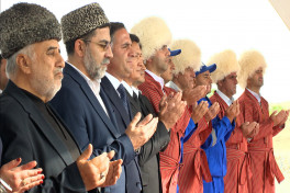 Foundation stone for mosque to be built in Fuzuli by Turkmenistan laid online -UPDATED-1 -PHOTO 