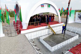 Foundation stone for mosque to be built in Fuzuli by Turkmenistan laid online -UPDATED-1 -PHOTO 