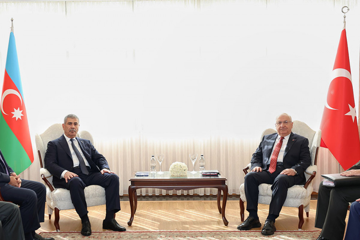 Minister of Defense of the Republic of Azerbaijan, Colonel General Zakir Hasanov and Minister of National Defense of the Republic of Türkiye, Mr. Yaşar Güler