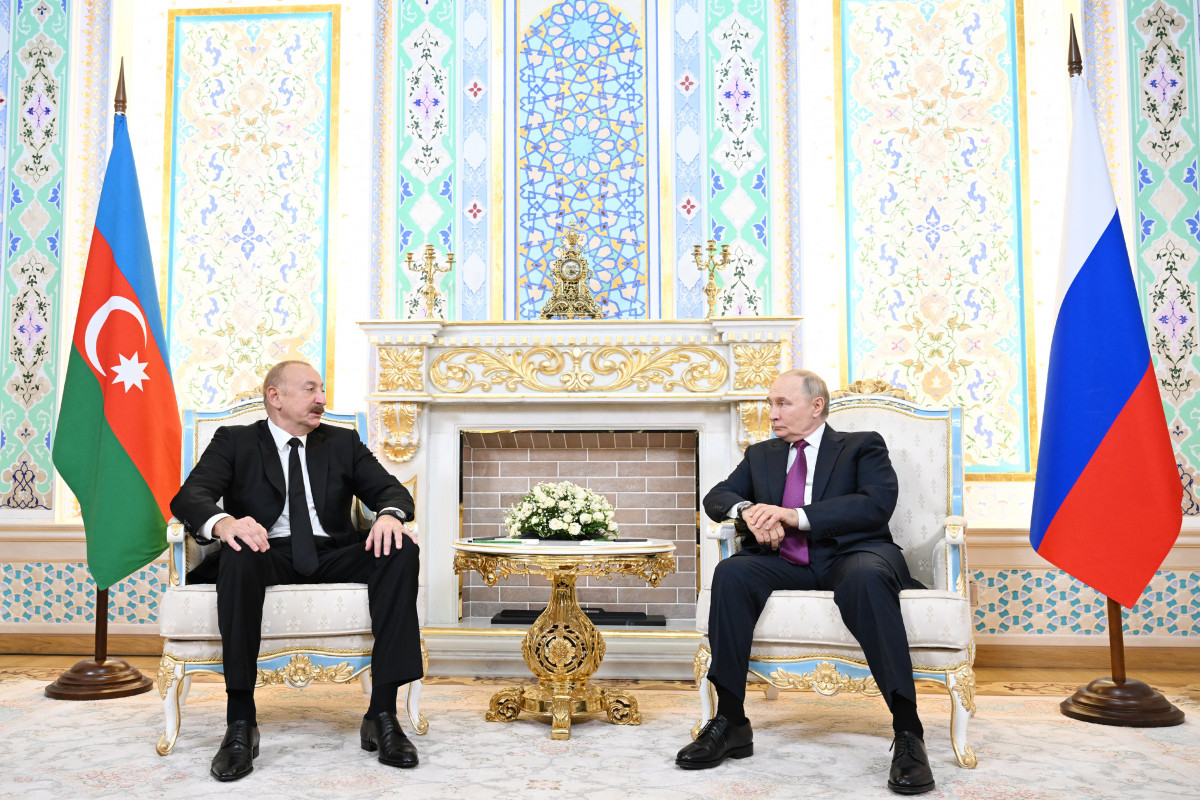 President of Azerbaijan Ilham Aliyev held one-on-one meeting with President of Russia Vladimir Putin in Dushanbe -PHOTO -UPDATED-1 