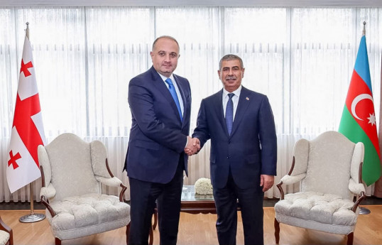 Georgia’s Minister of Defense, Irakli Chikovani and Azerbaijan’s Minister of Defense, Zakir Hasanov