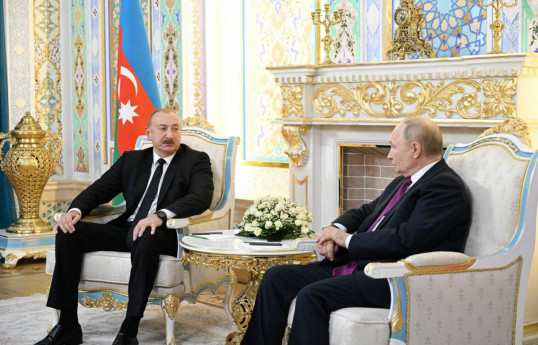 Ilham Aliyev, President of the Republic of Azerbaijan, and Vladimir Putin, President of the Russian Federation