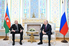 President of Azerbaijan Ilham Aliyev held one-on-one meeting with President of Russia Vladimir Putin in Dushanbe -PHOTO -UPDATED-1 