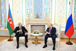 President of Azerbaijan Ilham Aliyev held one-on-one meeting with President of Russia Vladimir Putin in Dushanbe -PHOTO -UPDATED-1 