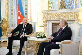 President of Azerbaijan Ilham Aliyev held one-on-one meeting with President of Russia Vladimir Putin in Dushanbe -PHOTO -UPDATED-1 