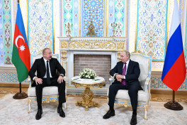 President of Azerbaijan Ilham Aliyev held one-on-one meeting with President of Russia Vladimir Putin in Dushanbe -PHOTO -UPDATED-1 