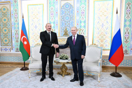 President of Azerbaijan Ilham Aliyev held one-on-one meeting with President of Russia Vladimir Putin in Dushanbe -PHOTO -UPDATED-1 