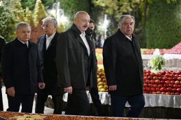 President Ilham Aliyev is attending informal dinner of CIS heads of state in Dushanbe