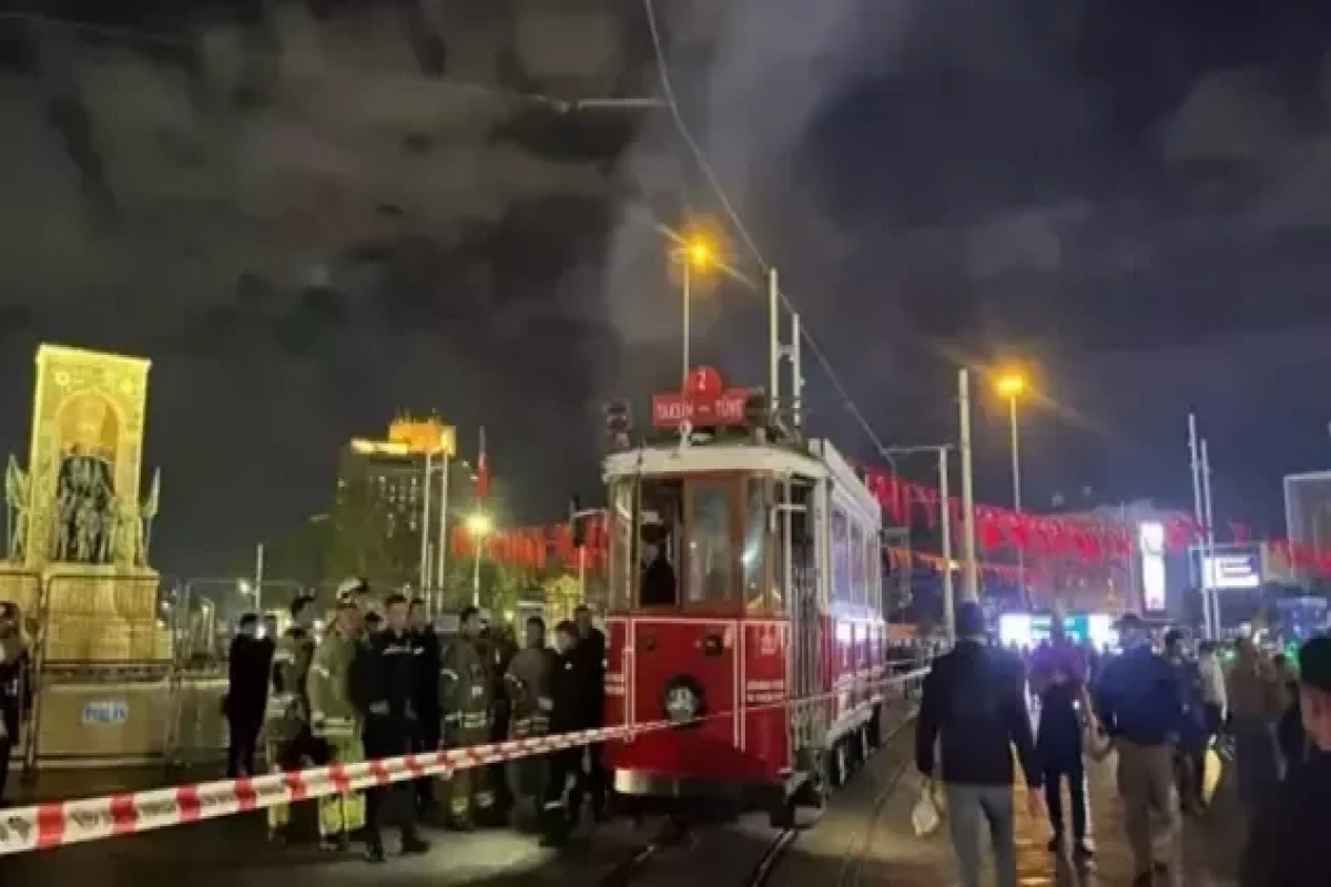 Fire broke out on tram serving Taksim Square