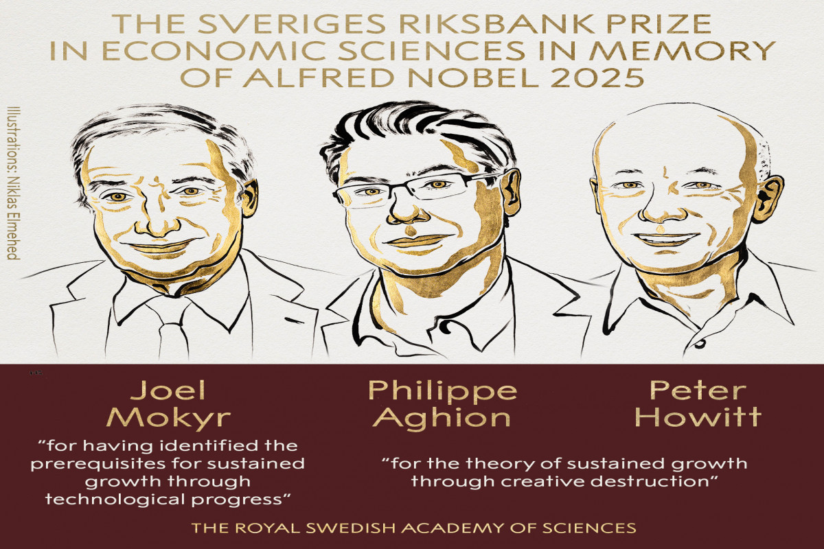 2025 Nobel Prize in Economics awarded to Joel Mokyr, Philippe Aghion, and Peter Howitt