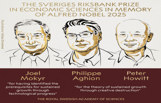 2025 Nobel Prize in Economics awarded to Joel Mokyr, Philippe Aghion, and Peter Howitt
