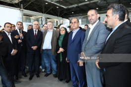 Azerbaijan, Iran, and Russia delegations inspect South Cargo Terminal-PHOTO 