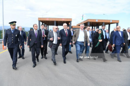 Azerbaijan, Iran, and Russia delegations inspect South Cargo Terminal-PHOTO 